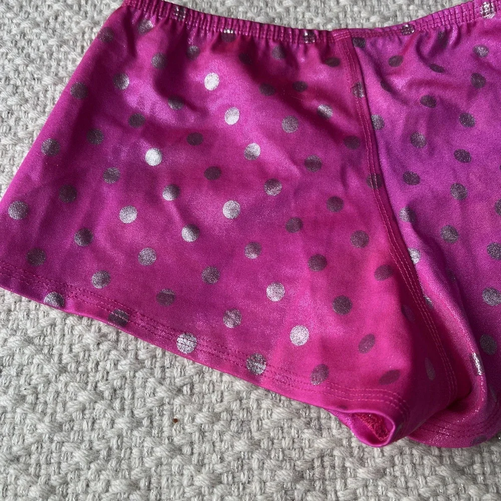 Derby Skinz pink polka dot large USA VTG Sparkle Shorts